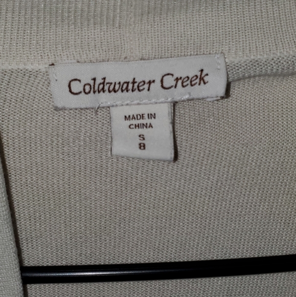 Coldwater Creek light creme Cardigan small - Picture 2 of 3